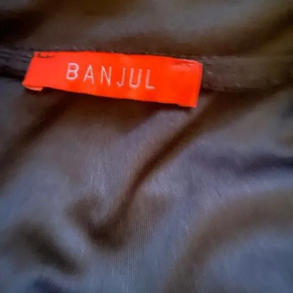 BAN JOL Black strapless shirred side split maxi dress, size Large - Picture 5 of 5